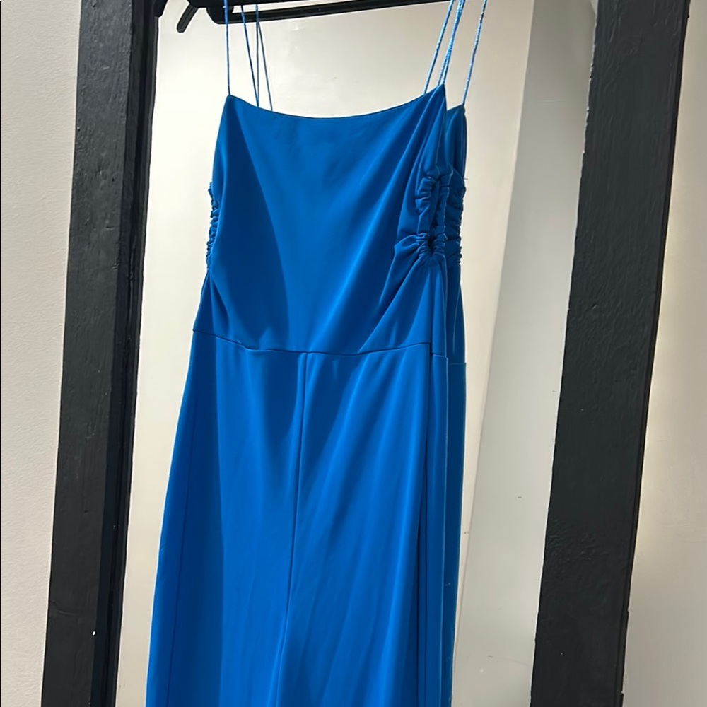Blue Spaghetti Strap jumpsuit